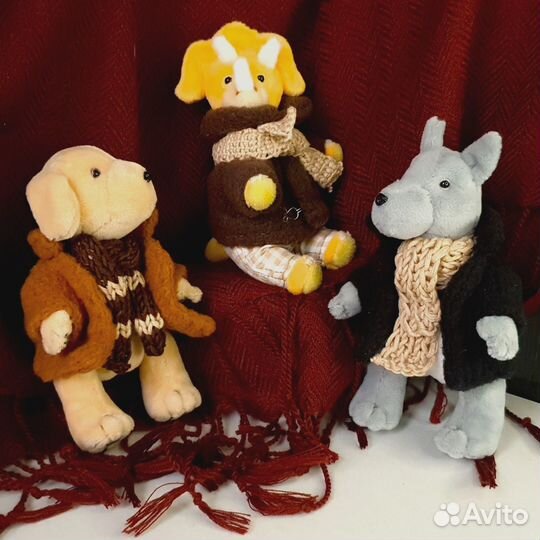 Игрушки ручной работы Лабрадор Волк Трицератопс 11