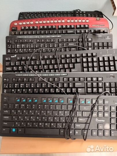 Клавиатура б/у, кабель питания