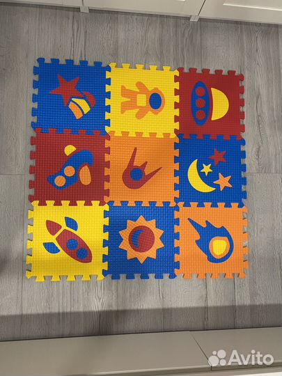 Детский коврик пазл мягкий