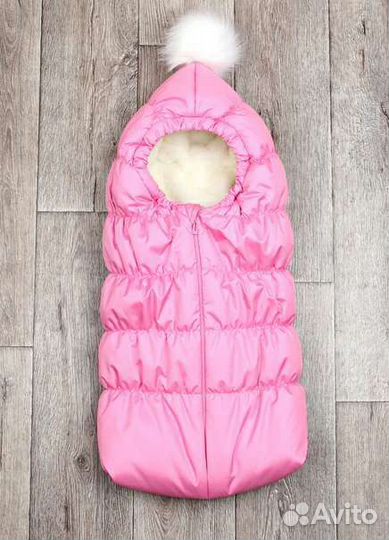 Конверт на выписку для девочки зима одет был пару