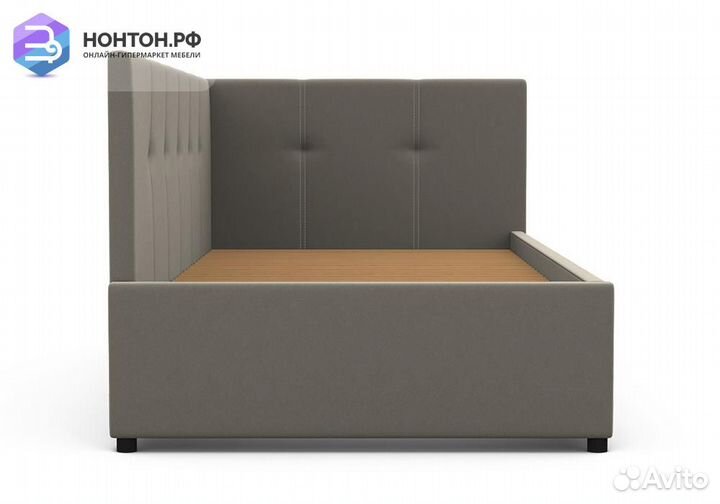 Софа Квадро микровелюр серый