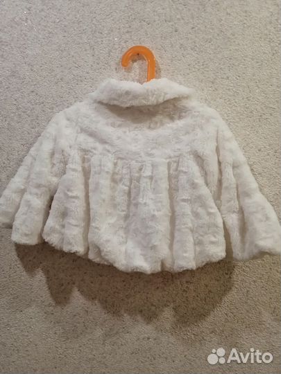 Шубка-накидка для девочки, на 3 года