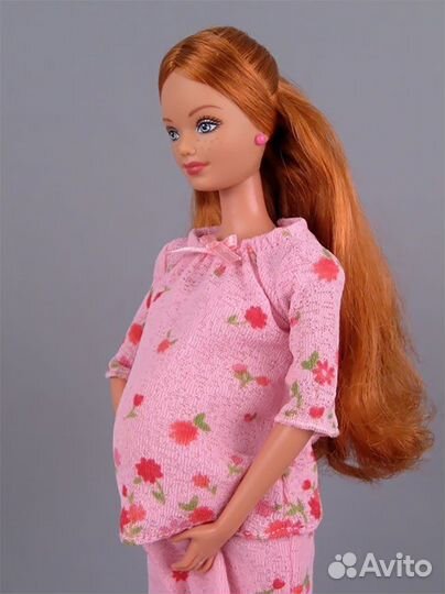 Беременная barbie с ребенком и аксессуарами