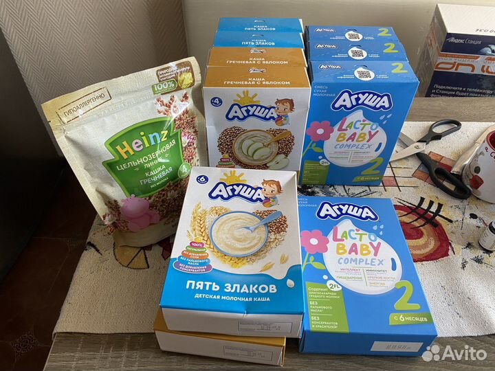 Детские каши, смеси и пюре мясные