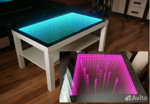 Прикроватный столик с подсветкой