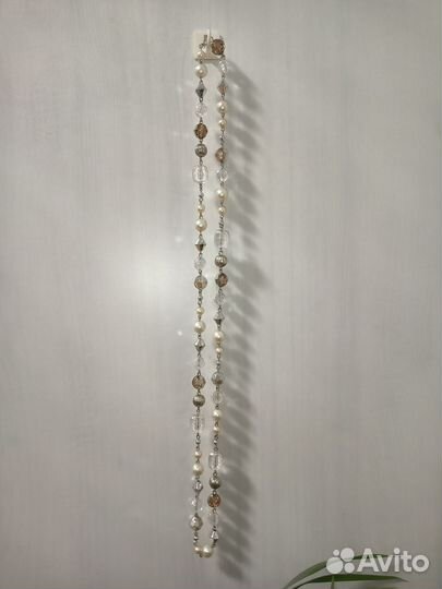 Длинные бусы сверкающие
