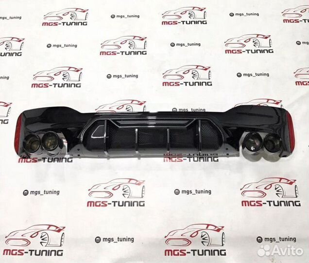 Диффузор M5-CS Под карбон BMW 5 G30 + Akrapovic