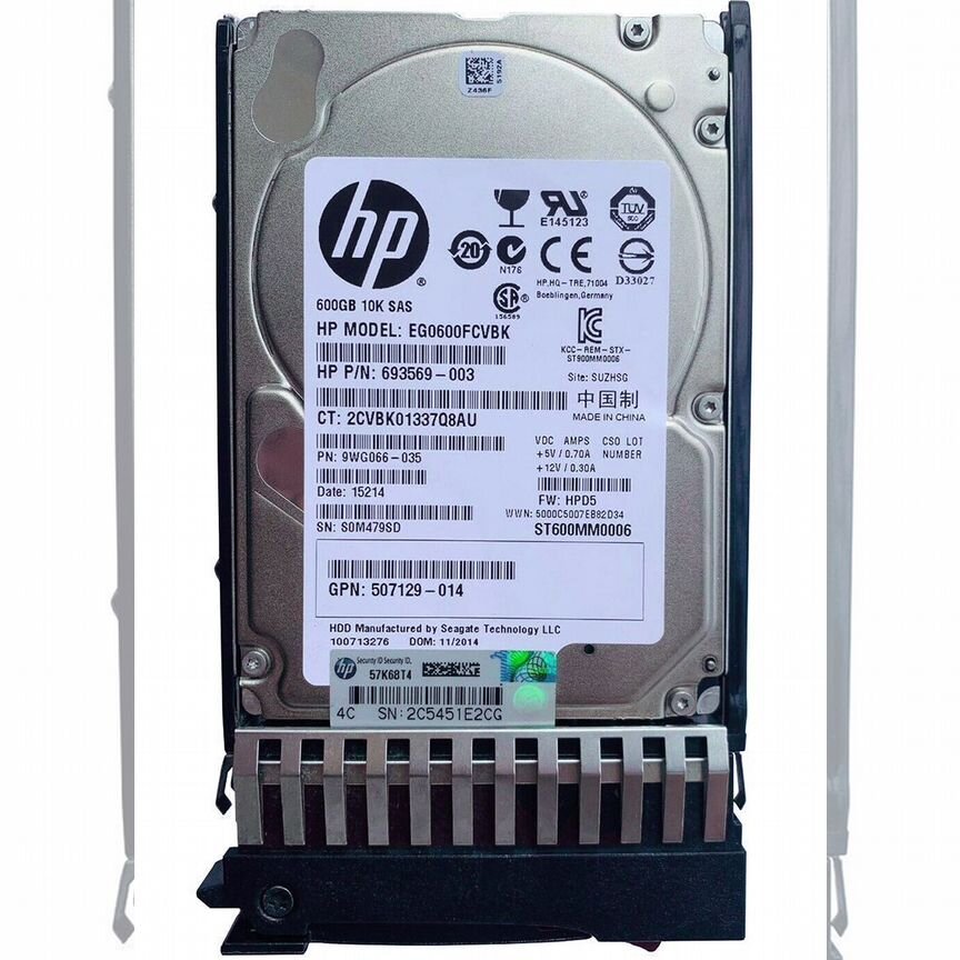 [713928-001] Жесткий Диск Hp Eg0600fcvbk 600gb Sas 2,5" Hdd 713928-001