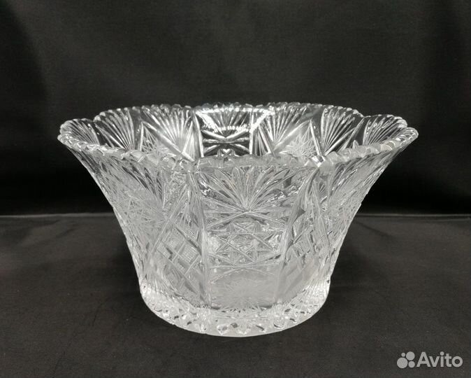 Ваза для фруктов конфетница 23*12 см Хрусталь