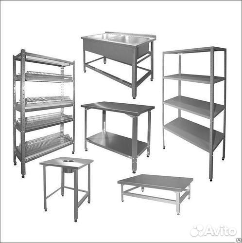 Нейтральное оборудования - столы,мойки,полки,тележ