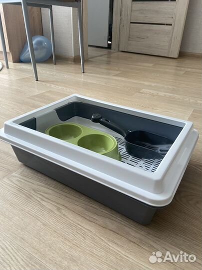 Набор лоток, миска, сумка-переноска, совок