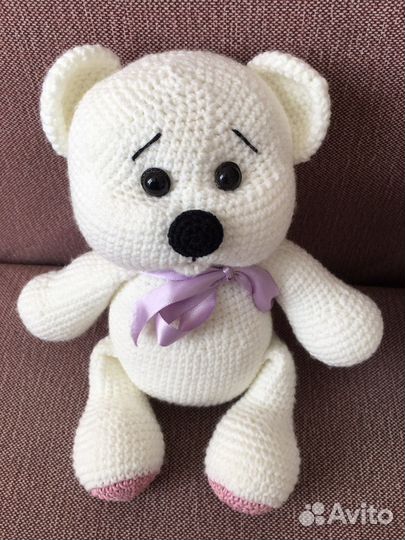 Мягкая игрушка мишка белый 30см