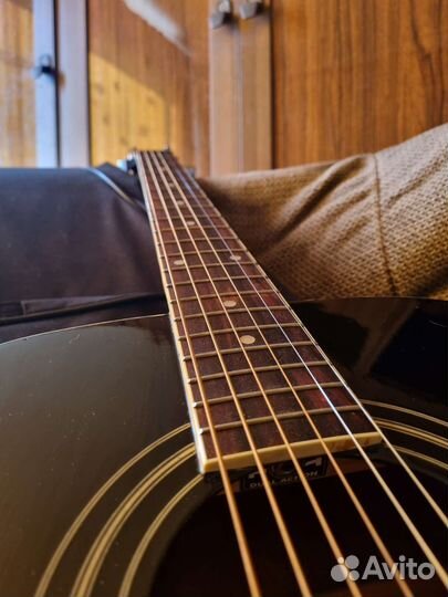 Акустическая гитара Ibanez чёрная + чехол