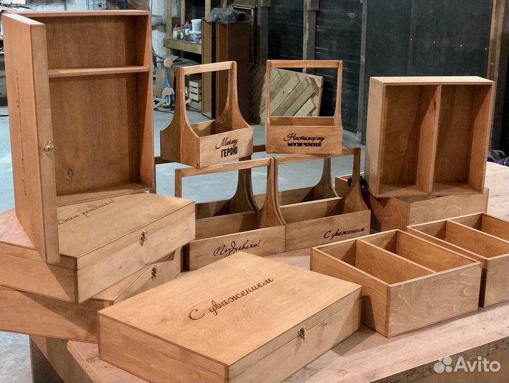 Ящик деревянный для хранения подарочный