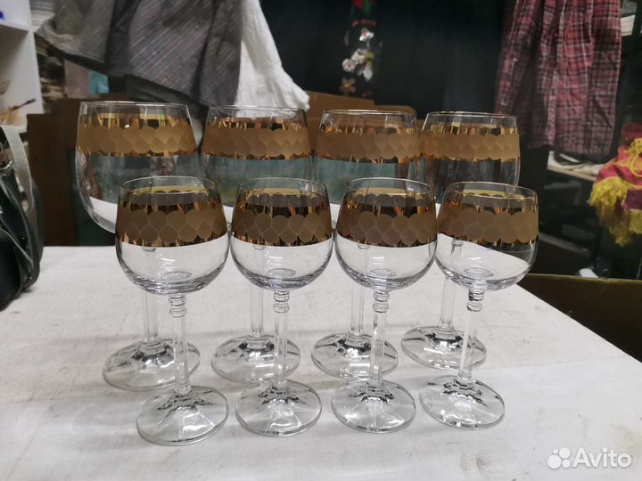 Советские бокалы винные 8 шт (Ч)