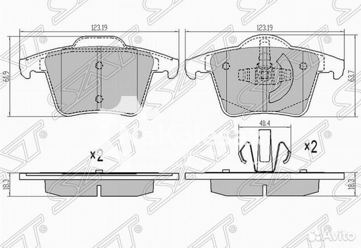 Колодки тормозные зад volvo XC 90 02