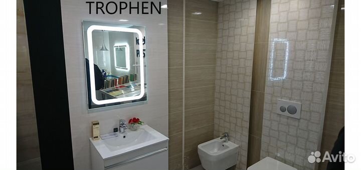 Зеркало с подсветкой любой формы