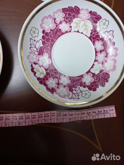 Блюдце Дмитровский фарфоровый СССР