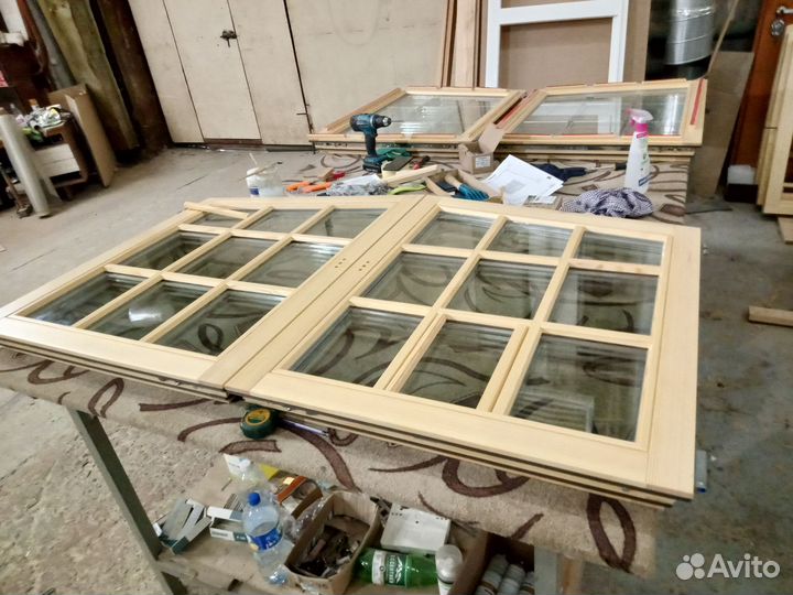 Деревянное евроокно