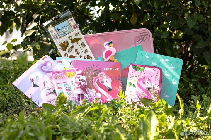 Набор канцелярии потрясающий фламинго