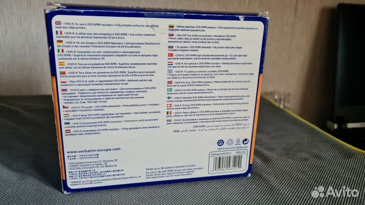 DVD-R verbatim чистые диски