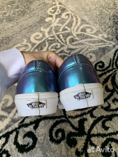 Кеды vans Holographic leather slip-on оригинал