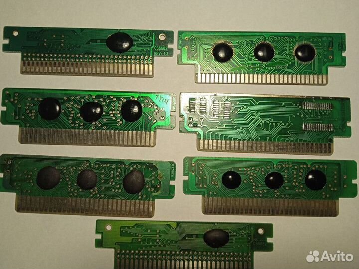 Нерабочие платки от картриджей денди и сега