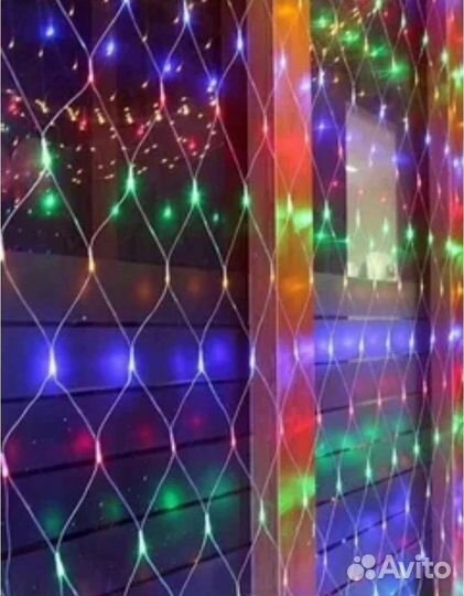 Гирлянда штора занавес