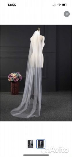 Свадебная фата длинная