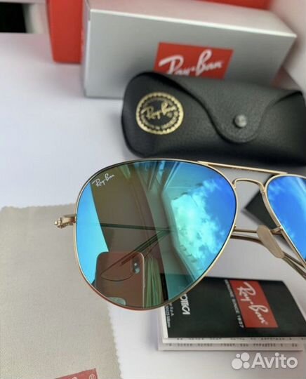 Очки Ray ban aviator зеркальные