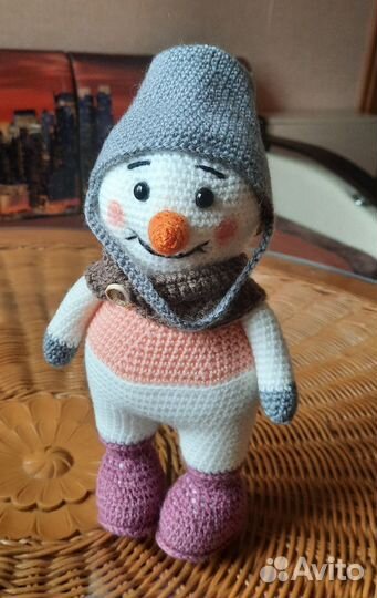 Интерьерная Мягкая игрушка снеговик