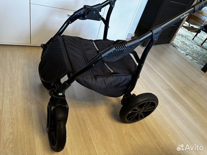 Коляска 2 в 1 indigo эко кожа