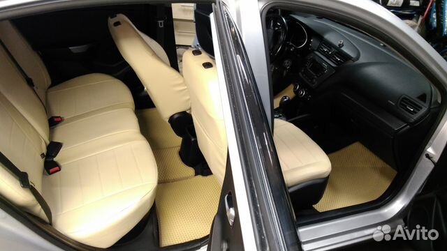 Авточехлы и Эваковрики бежевые Хёндай Солярис