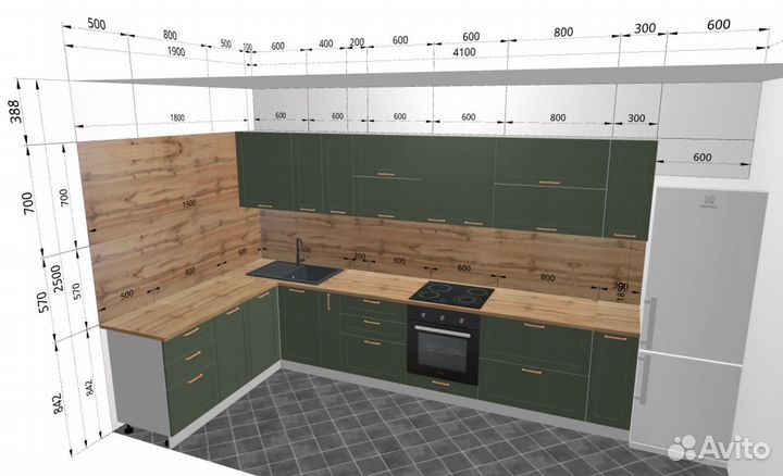 Кухня угловая модульная