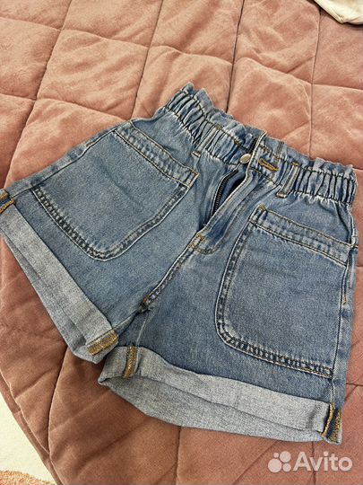 Джинсовые шорты zara для девочки, 140