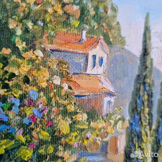 Картина маслом Крымский пейзаж крым море на холсте