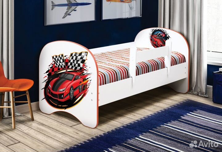 Кровать с ящиком и фотопечатью 160*80 в наличии