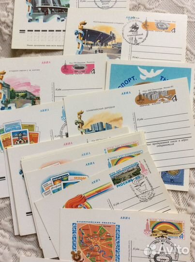 Почтовые карточки Игры xxii Олимпиады в Москве