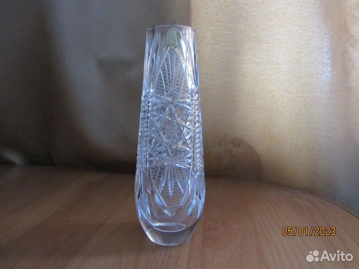 Вазочка для цветов, хрусталь, СССР