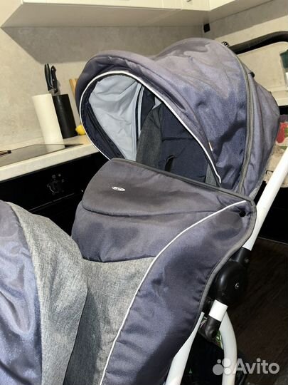 Коляска 2 в 1 aroteam для двойни все сезоны