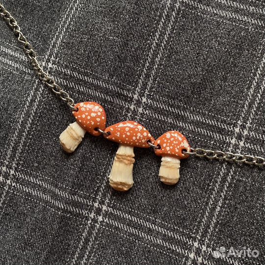Чокер и браслет грибочки