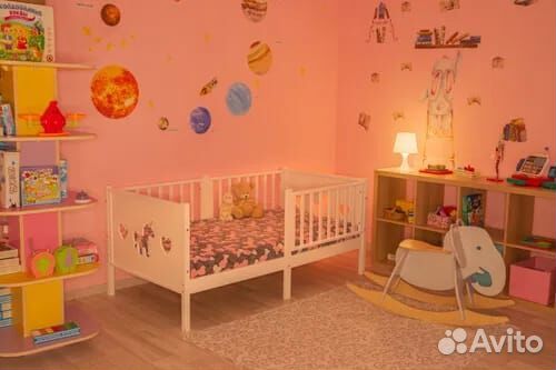 Кроватка от 2х лет Лисенок высокий борт из натурал