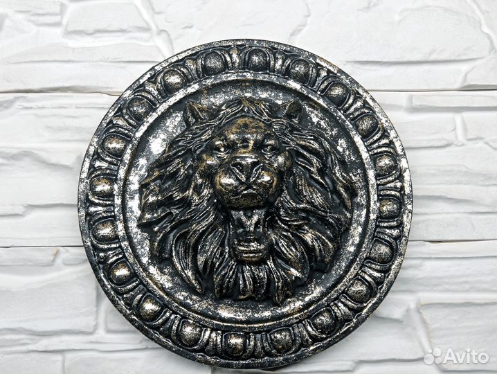 Панно Лев. Интерьерная картина. Барельеф