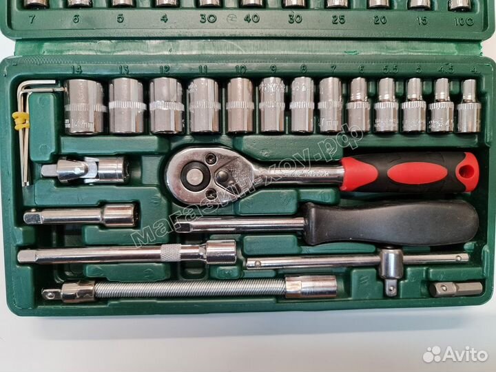 Набор инструментов, набор ключей, головок 46 шт