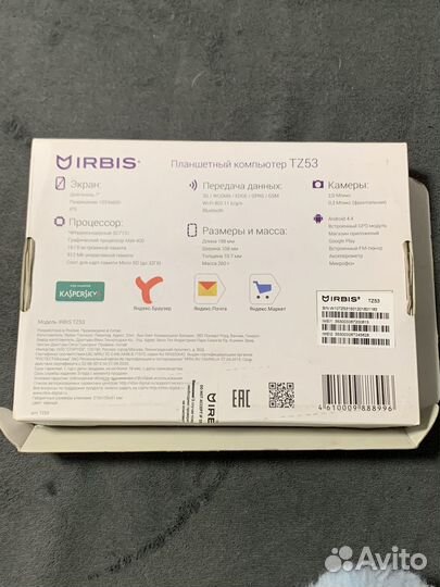 Планшет irbis tz53