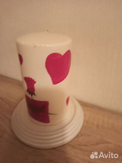 Свеча с сердечками