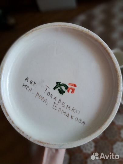 Семикаракорская керамика -кувшин и 6 кружек