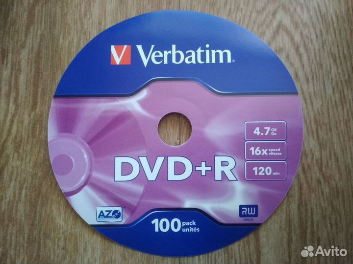DVD+R-диски Verbatim в cake box и по-отдельности