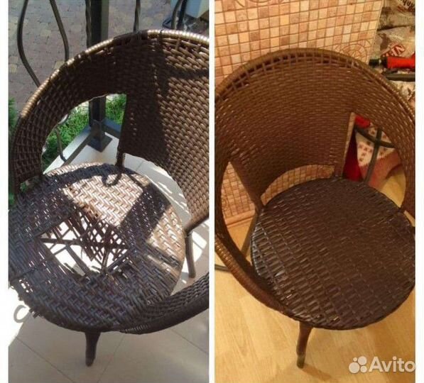 Ремонт мебели из ротанга