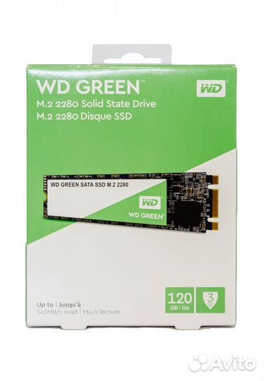 SSD M2 накопитель WD Green 3D nand 120 Гб